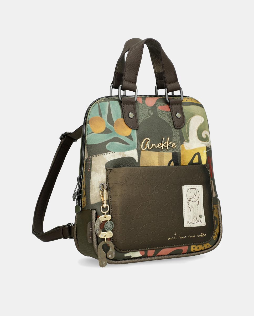 Mochila Estampada com Alça Curta Amphora Multicolor-2
