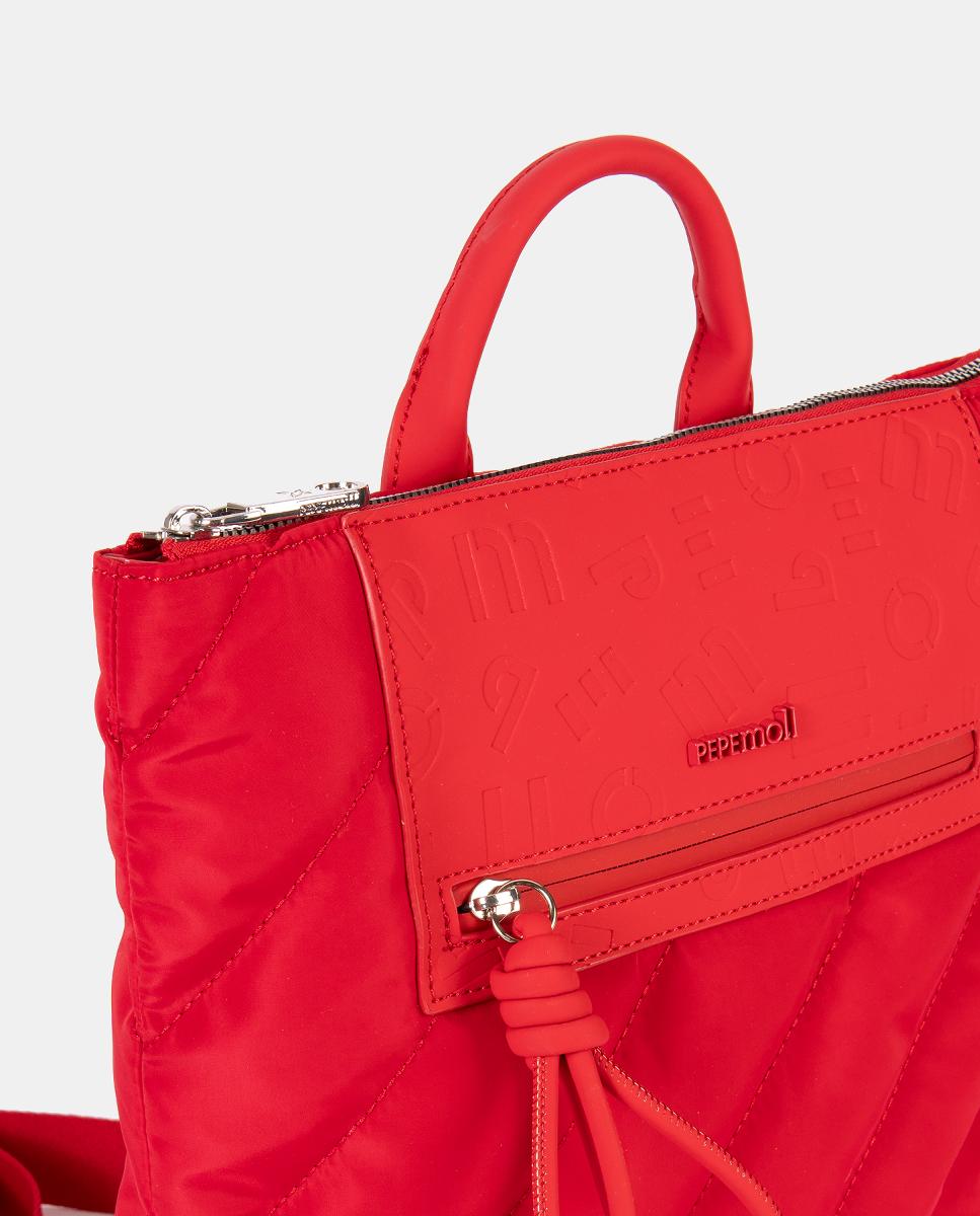 Mochila de Nylon Vermelho-3