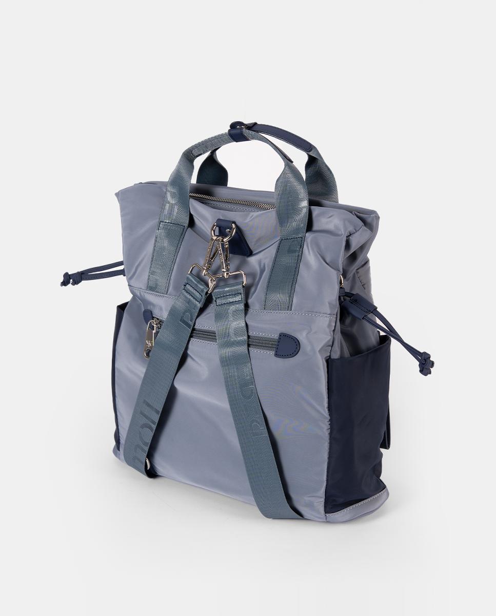 Mochila de nylon Azul-2