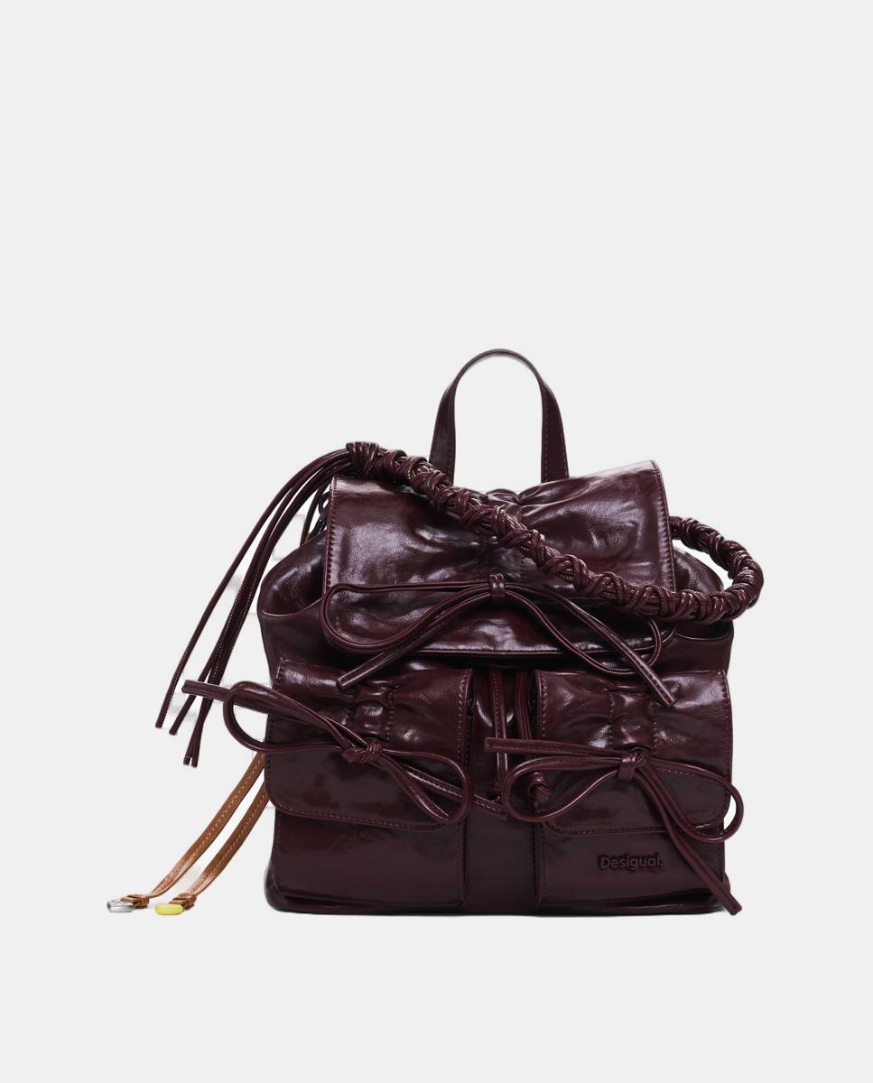 Imagem 0 de Mochila Pequena Brilhante com Laço