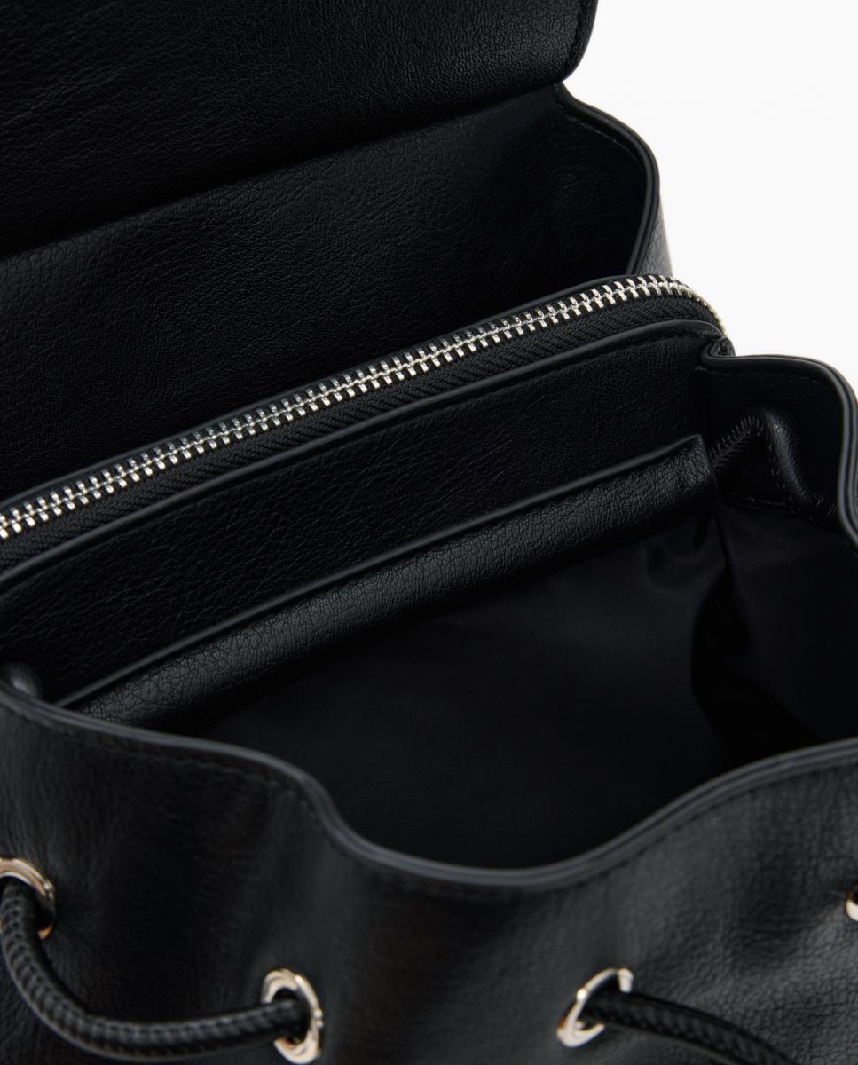 Mochila Média Entrançada Preto-5