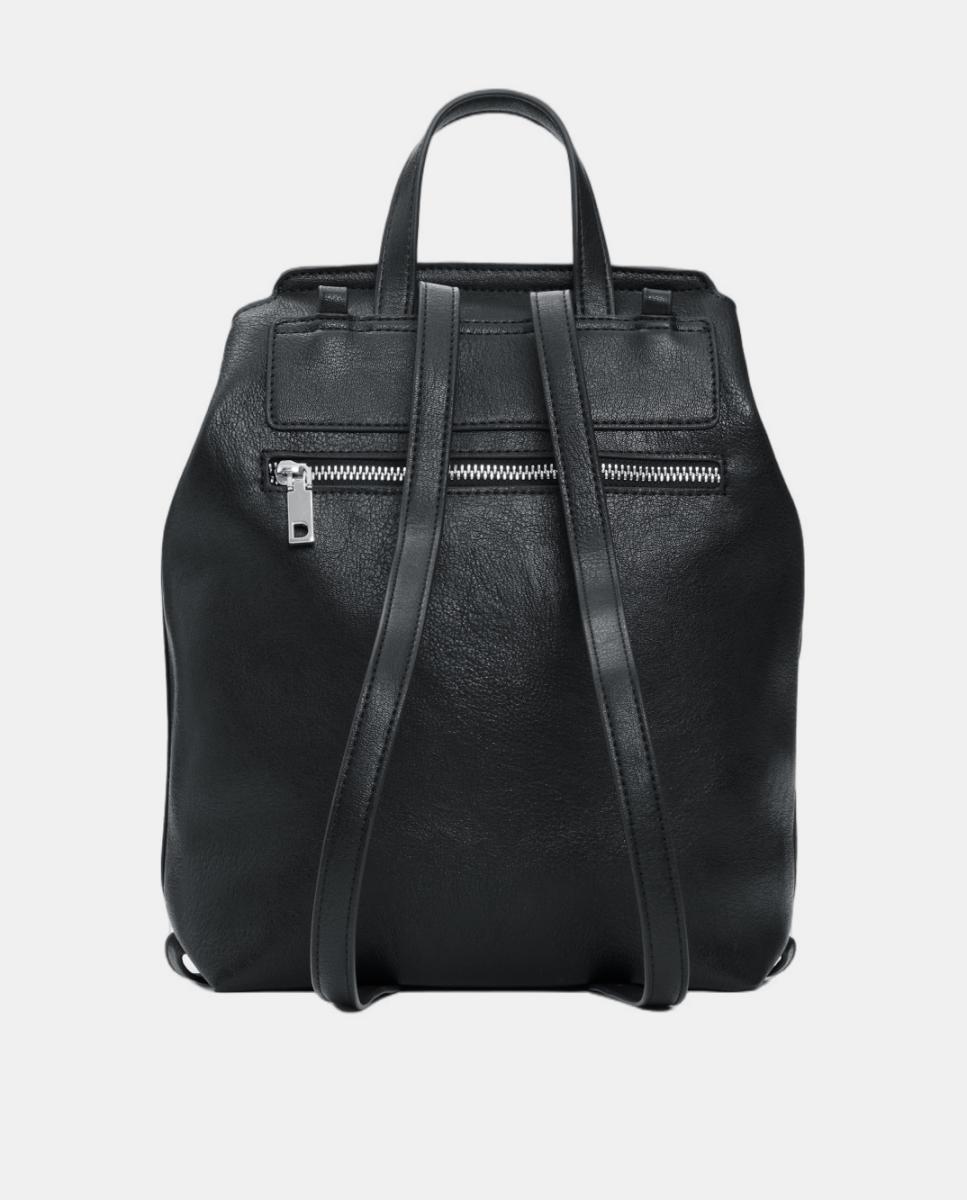 Mochila Média Entrançada Preto-6