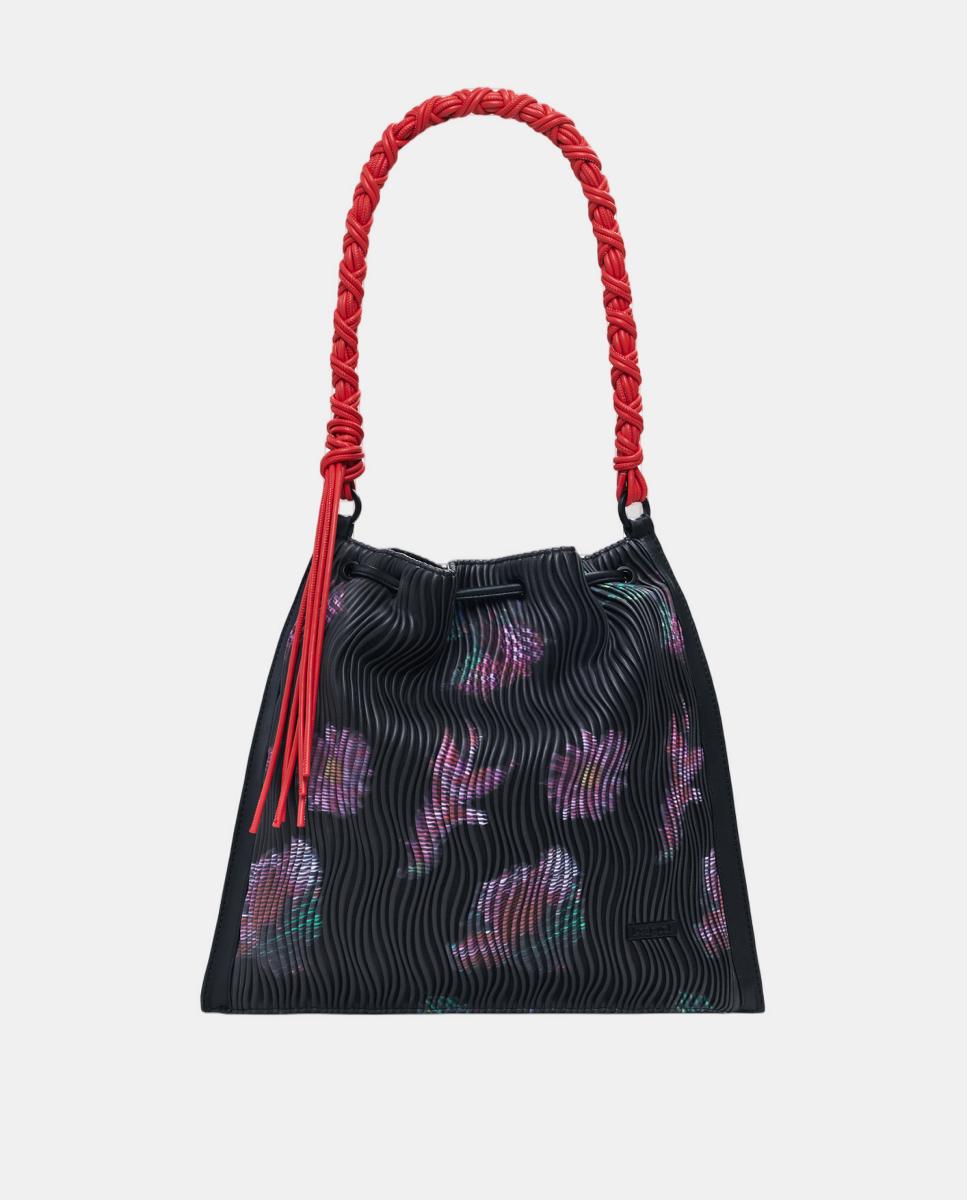 Imagem 0 de Mochila Média com Textura Floral