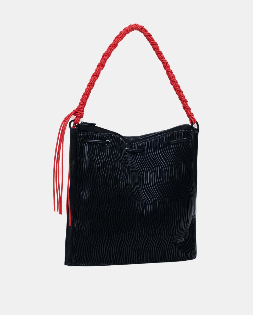 Mochila média com Relevo Preto-2