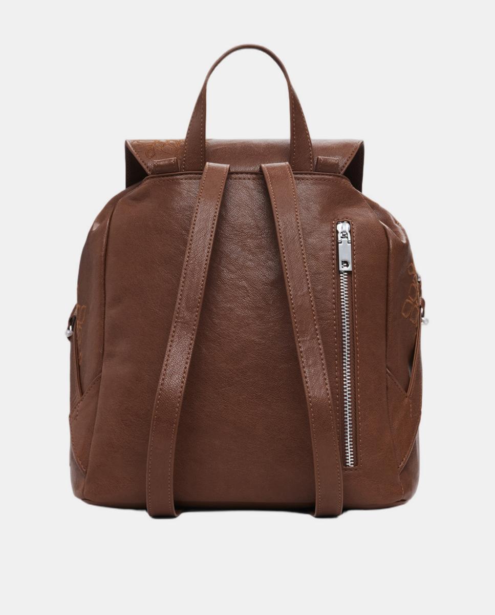 Mochila Pequena com Bordados Camel-3