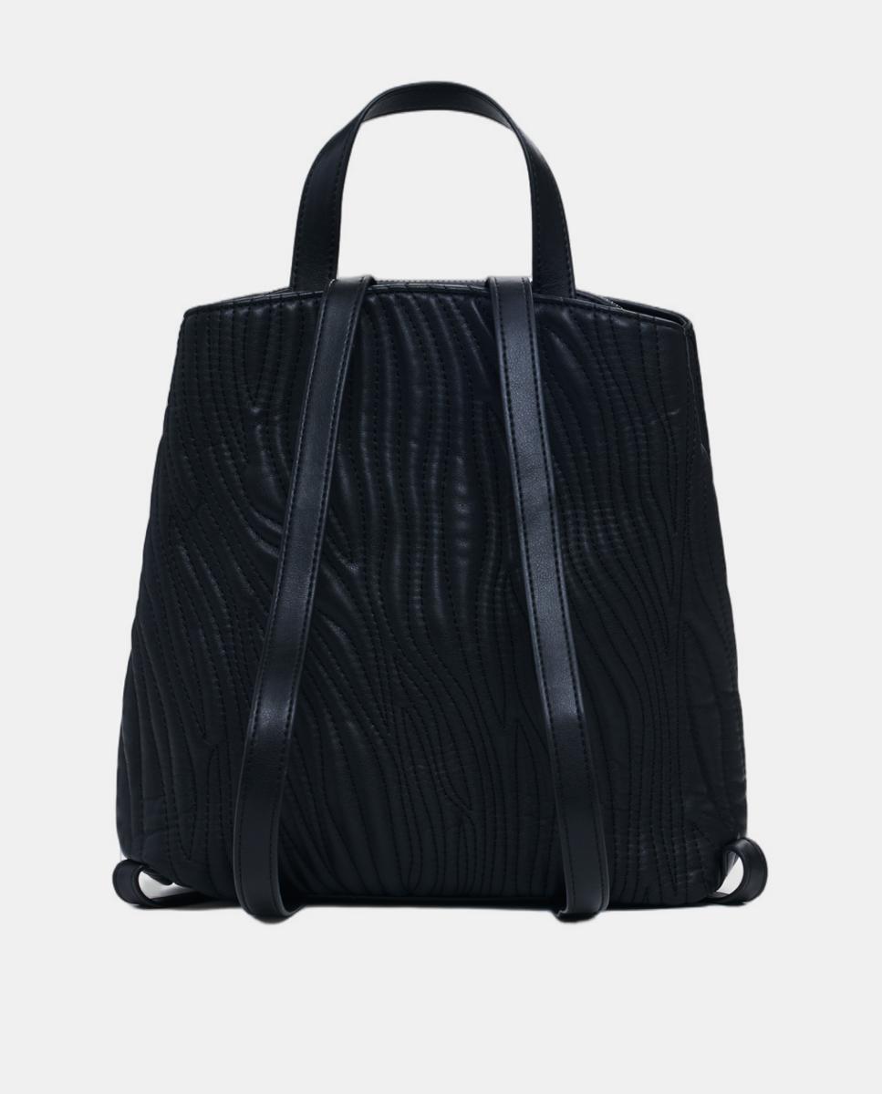 Mochila Pequena com Relevo Preto-3