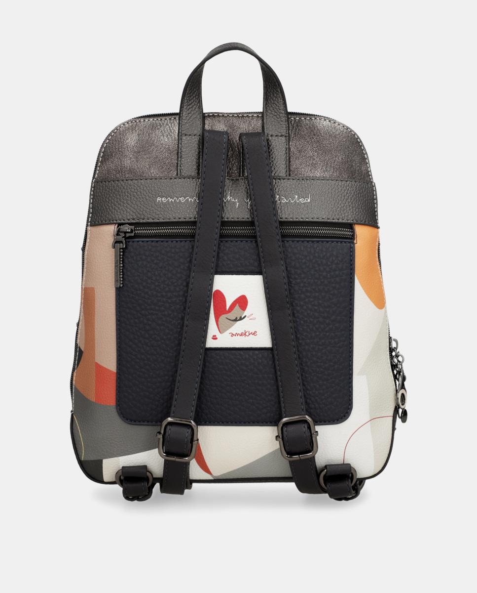 Mochila com Bolso à Frente Eikon Multicolor-3