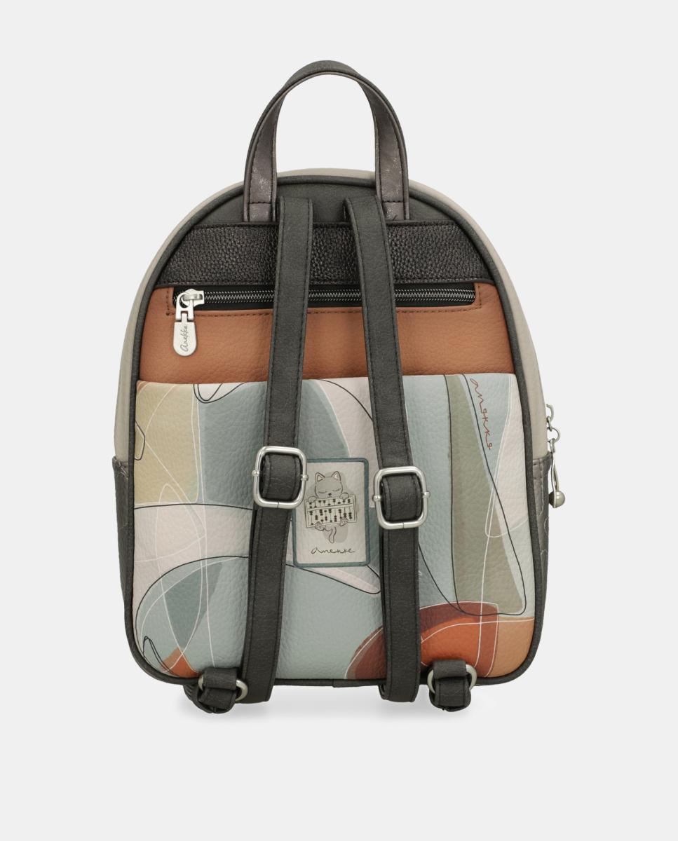Mochila com Bolso à Frente Sophia Multicolor-3
