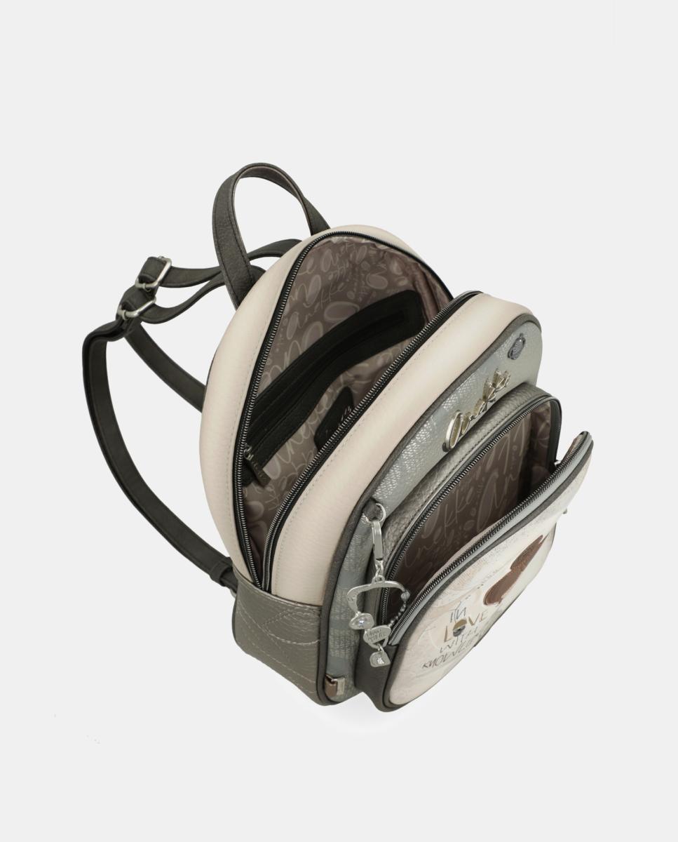 Mochila com Bolso à Frente Sophia Multicolor-5