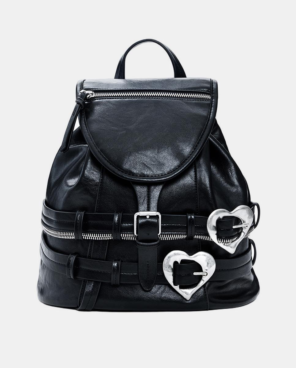 Imagem 0 de Mochila Média com Efeito de Pele com Textura