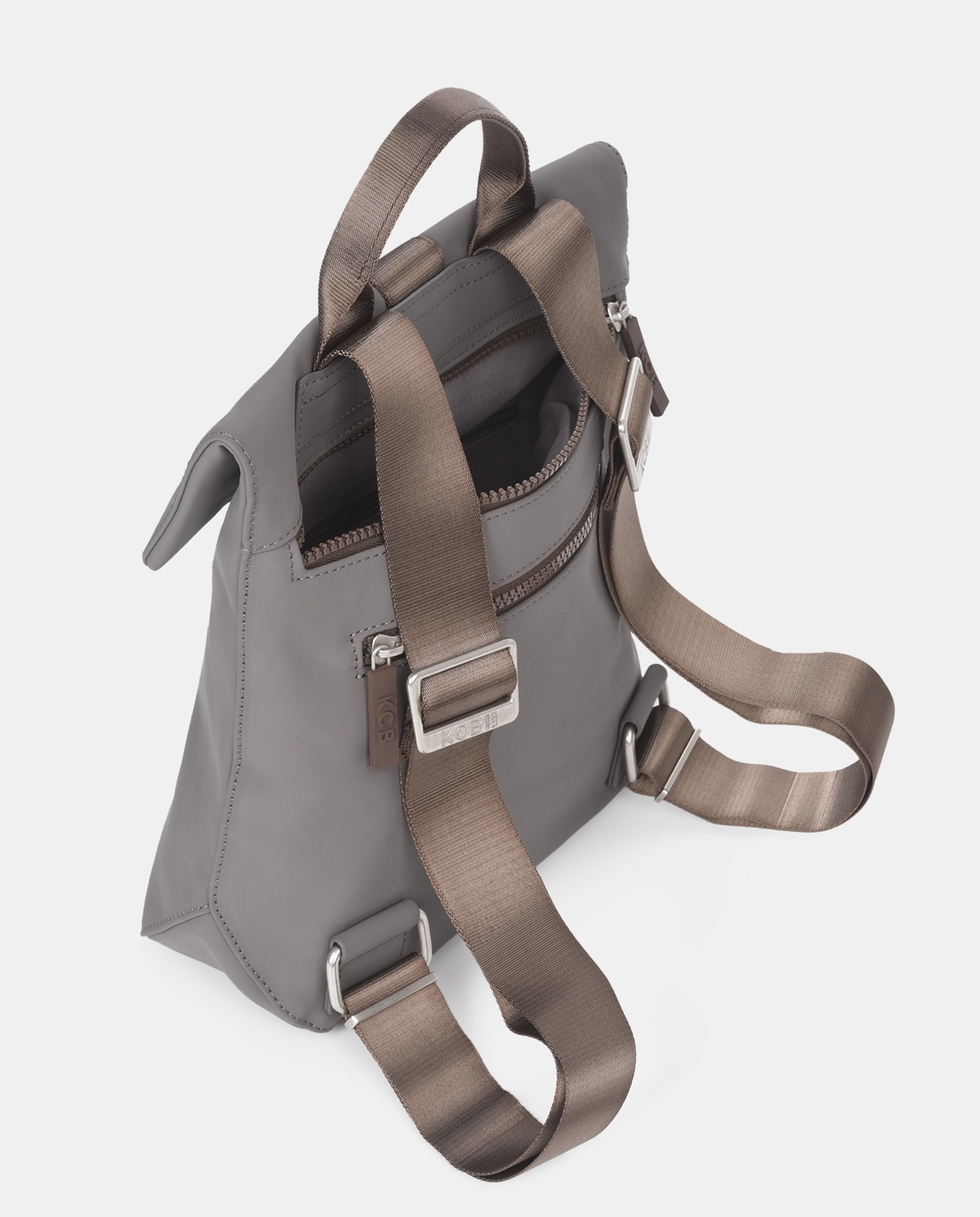 Mochila anti-roubo grande KCB Chain Cinzento-2