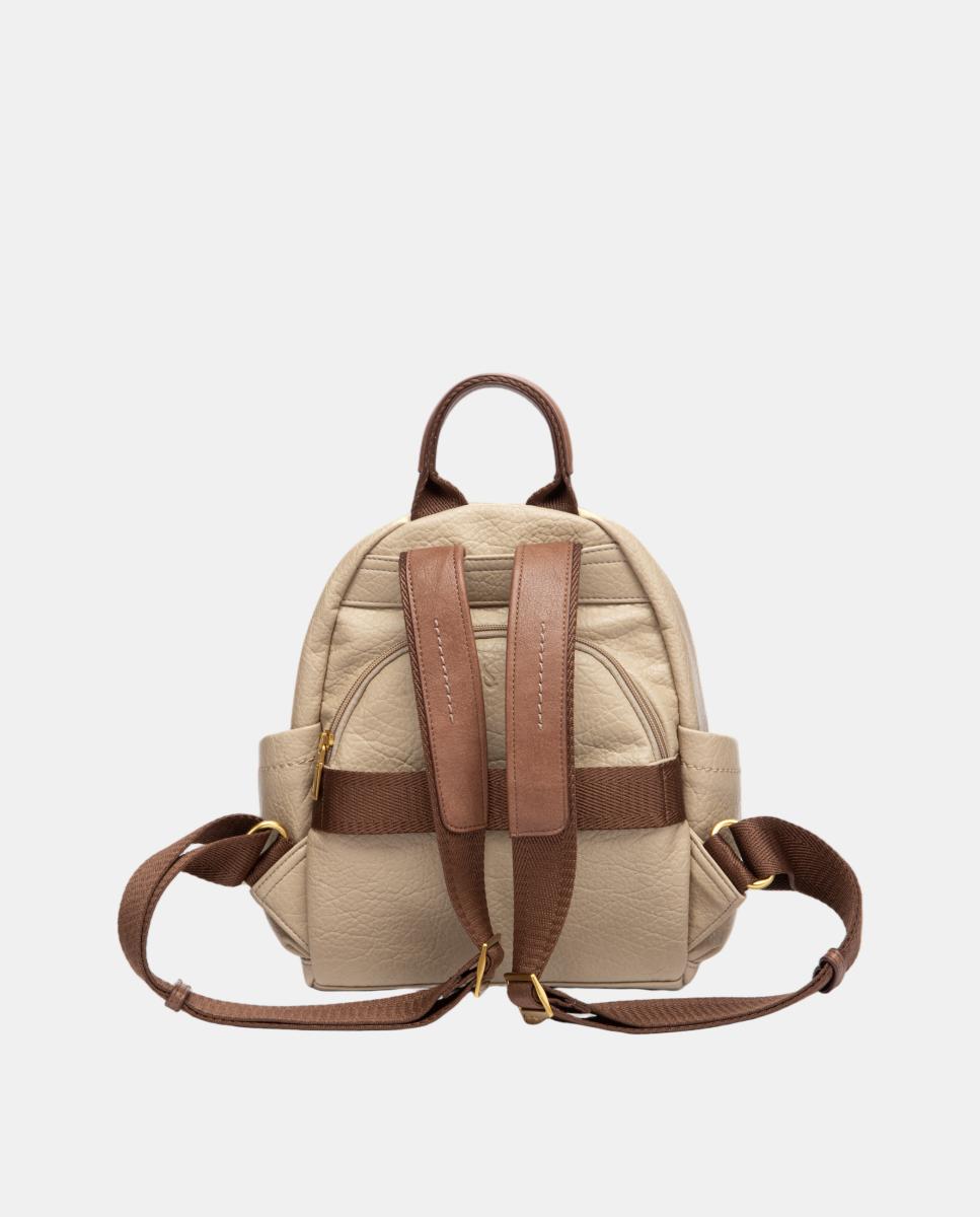 Mochila em Materiais Reciclados Bege-3