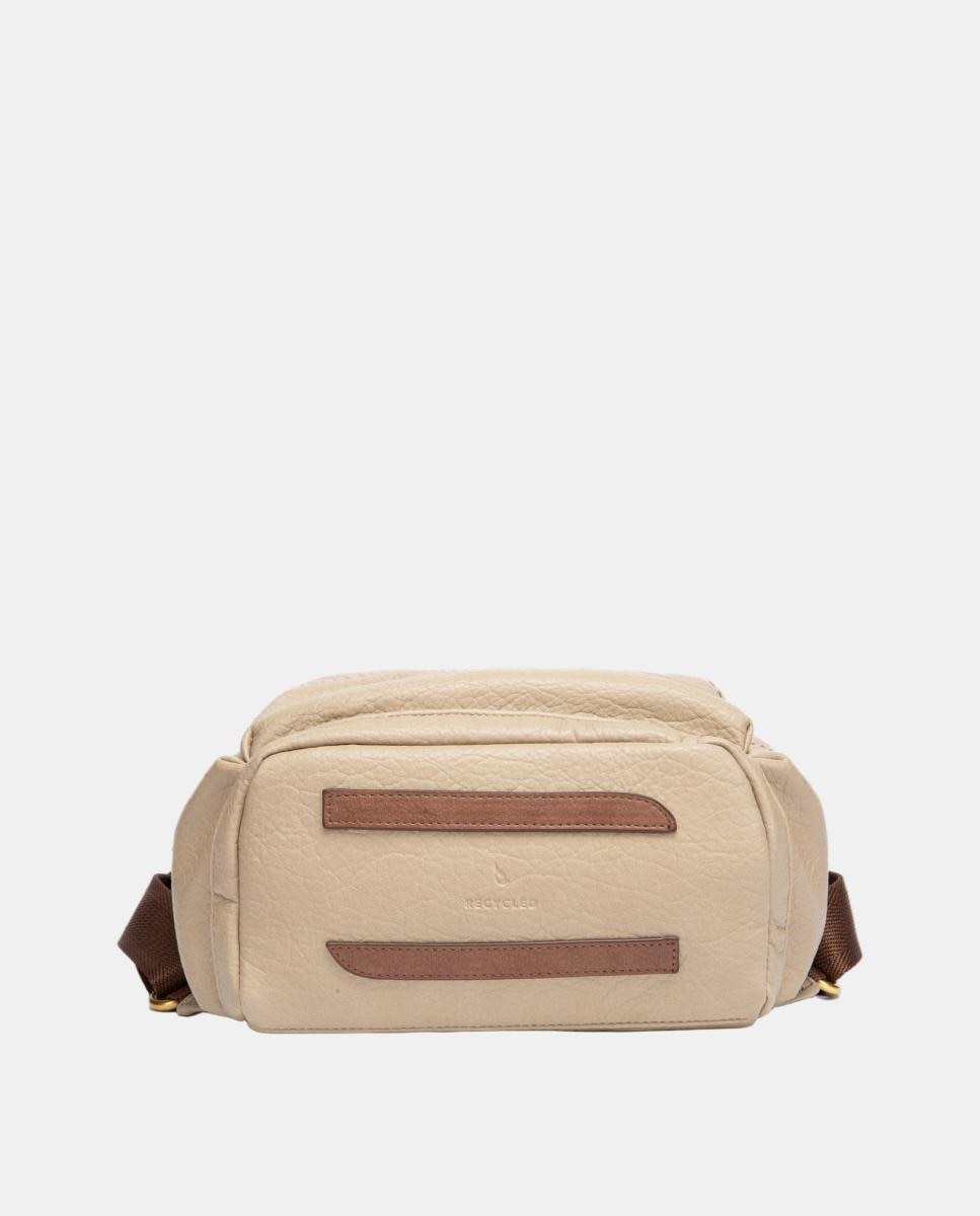 Mochila em Materiais Reciclados Bege-4