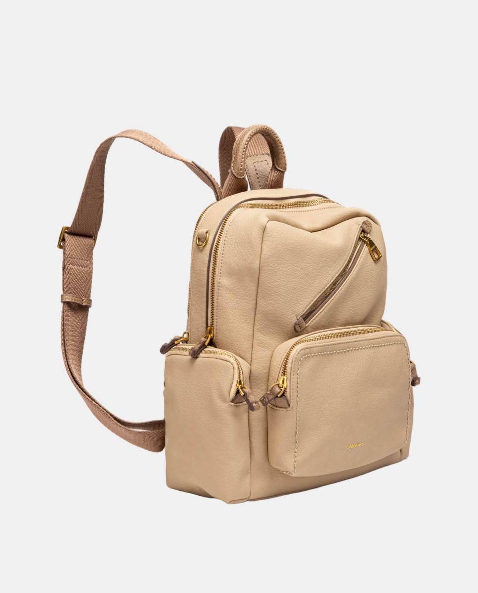 Mochila em Materiais Reciclados Bege-2