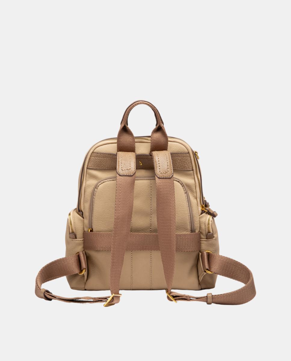 Mochila em Materiais Reciclados Bege-3