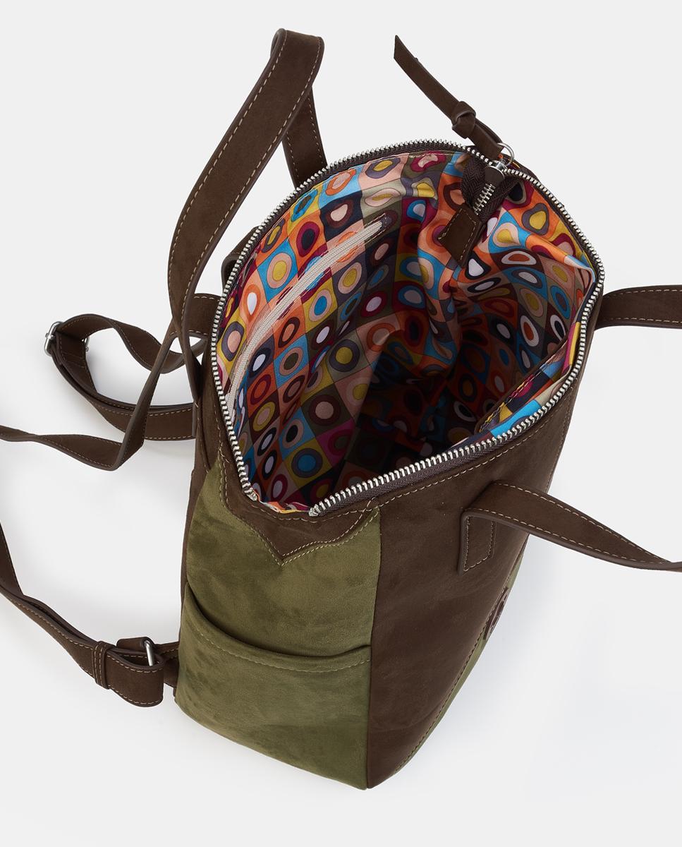 Mochila con cremallera - Caminatta - Marrón Marrón-3