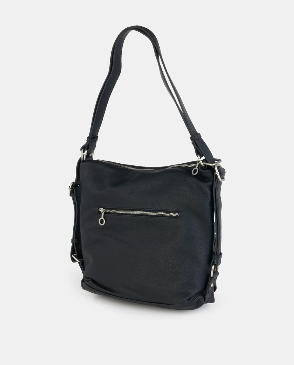 Bolso-mochila con cremallera - Caminatta - Negro Negro-2