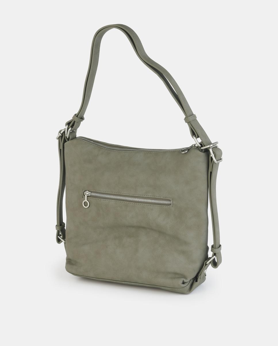 Bolso-mochila con cremallera - Caminatta - Gris Gris-2