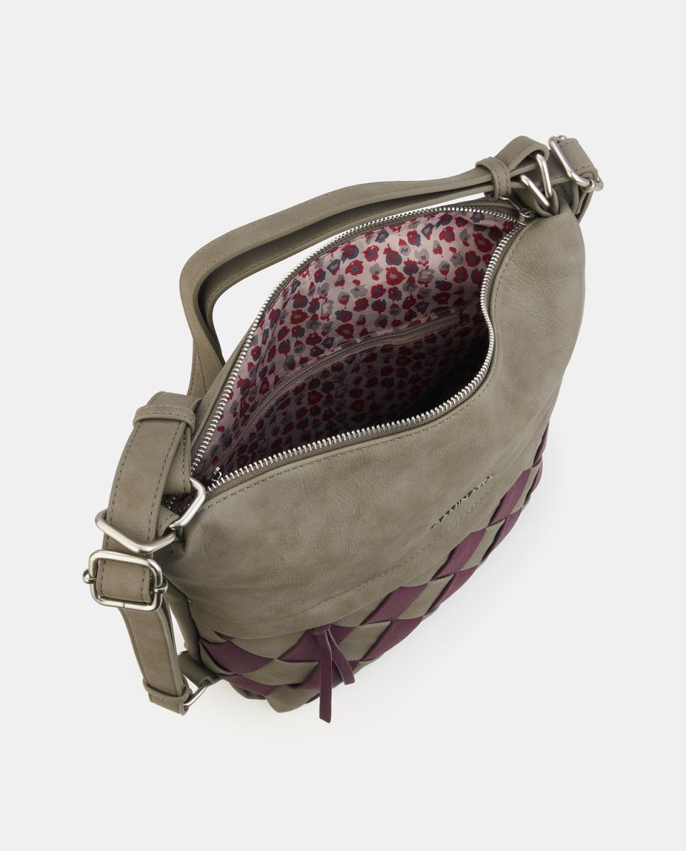 Bolso-mochila con cremallera - Caminatta - Gris Gris-3