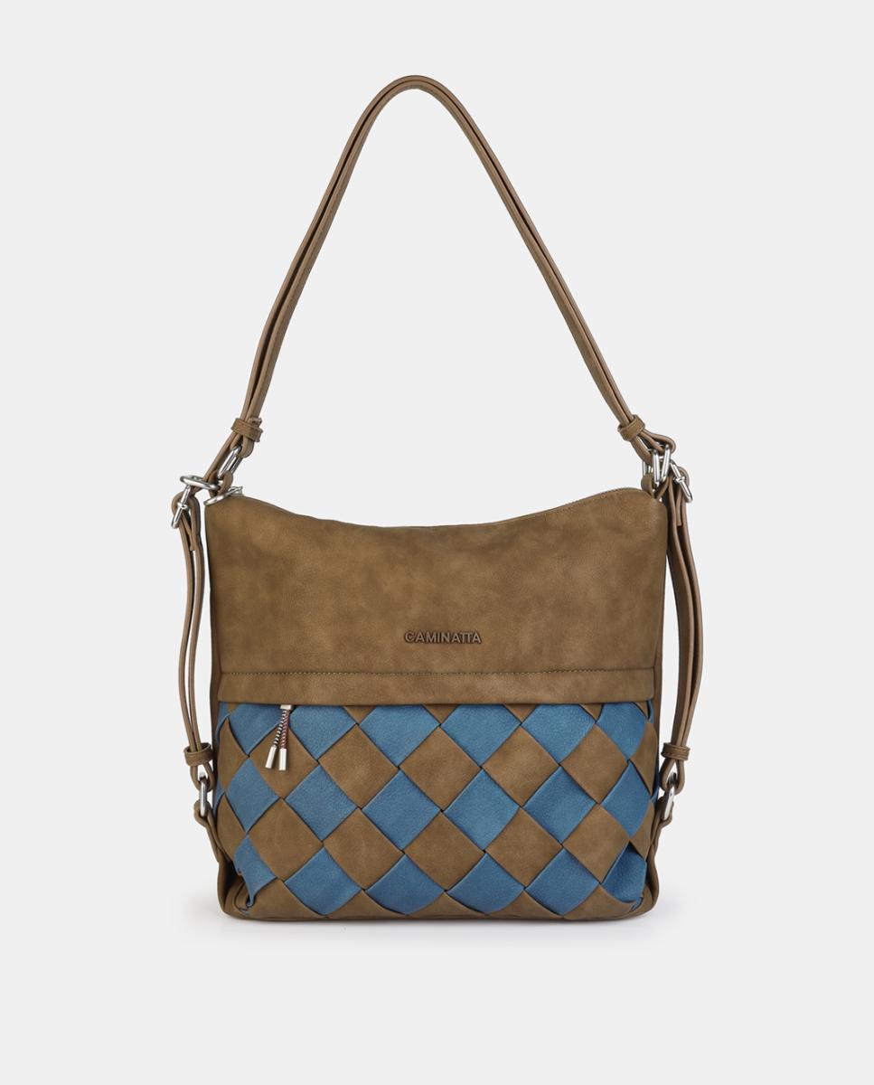 Bolso-mochila con cremallera - Caminatta - Cuero Cuero-1