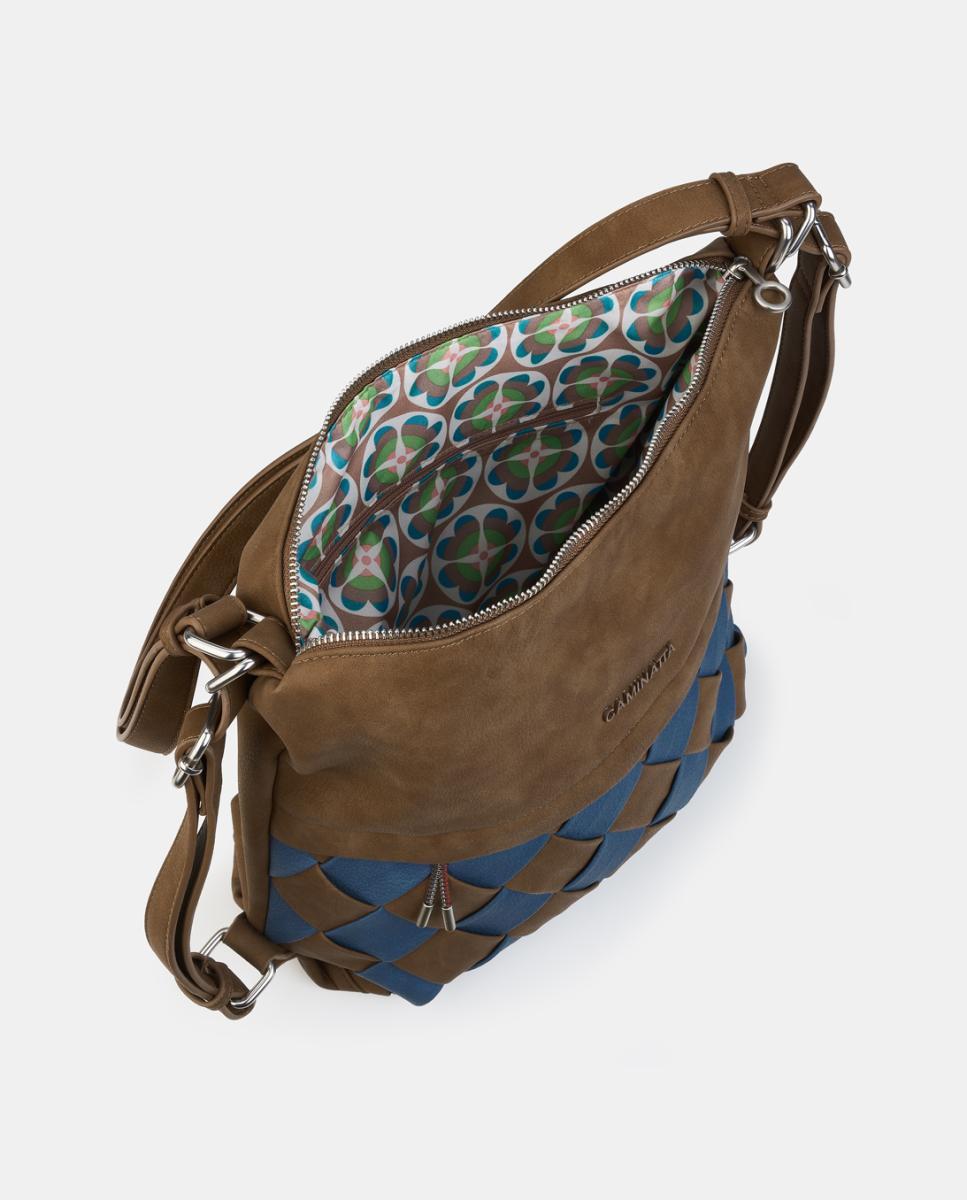 Bolso-mochila con cremallera - Caminatta - Cuero Cuero-3