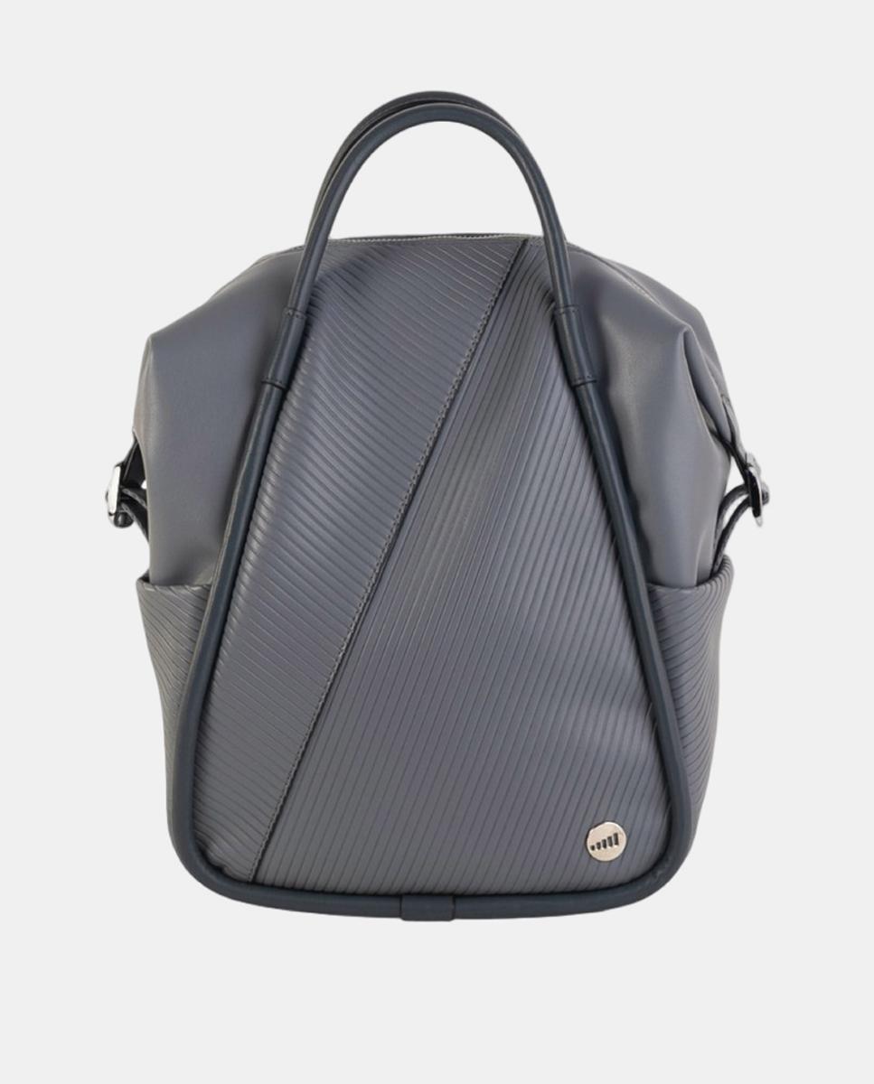 Imagem 0 de Mochila Média com Efeito de Pele e Textura Geométrica