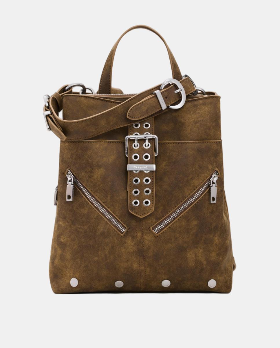 Imagem 0 de Mochila Pequena com Efeito de Camurça