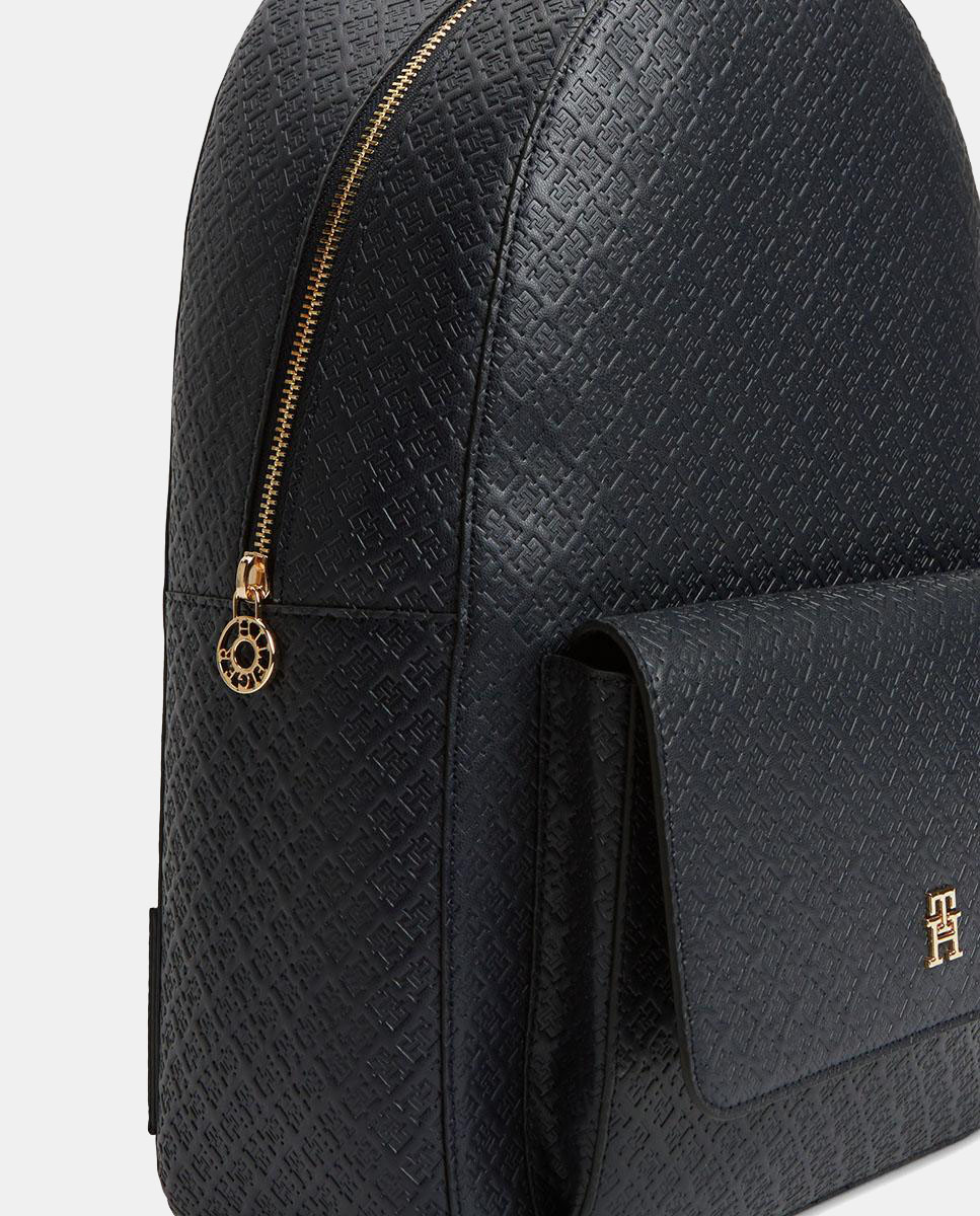 Mochila com Monograma Gravado Azul-marinho-4