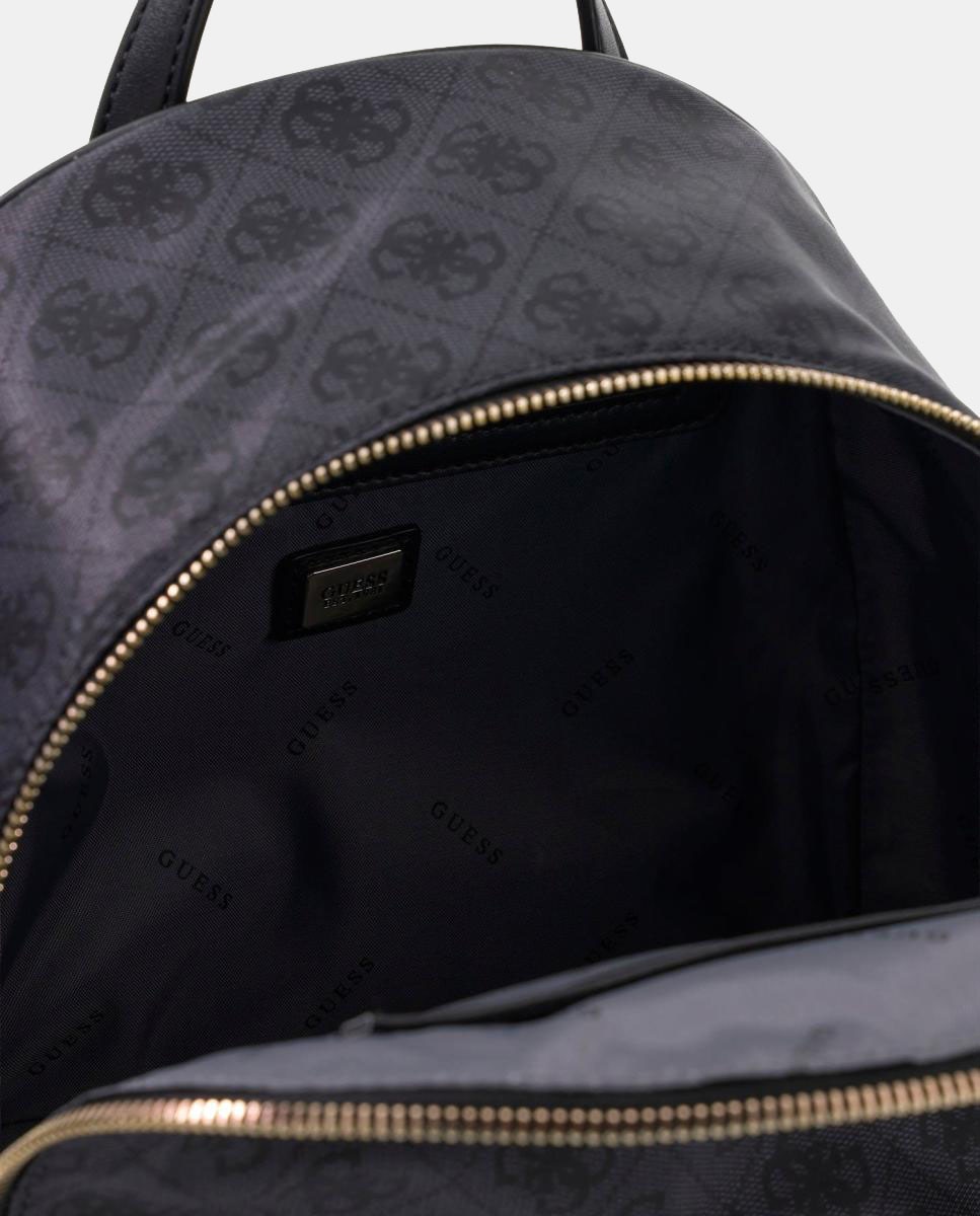 Mochila com Bolso à Frente e Fecho de Correr Cinzento-3