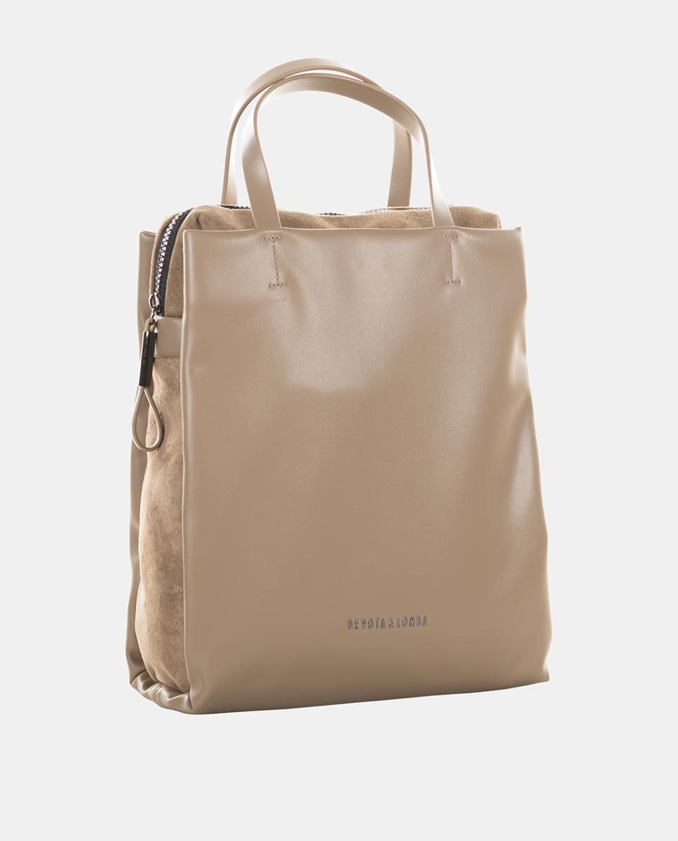Imagen 2 de Mochila con doble asa de mano - Devota & Lomba - Beige Beige
