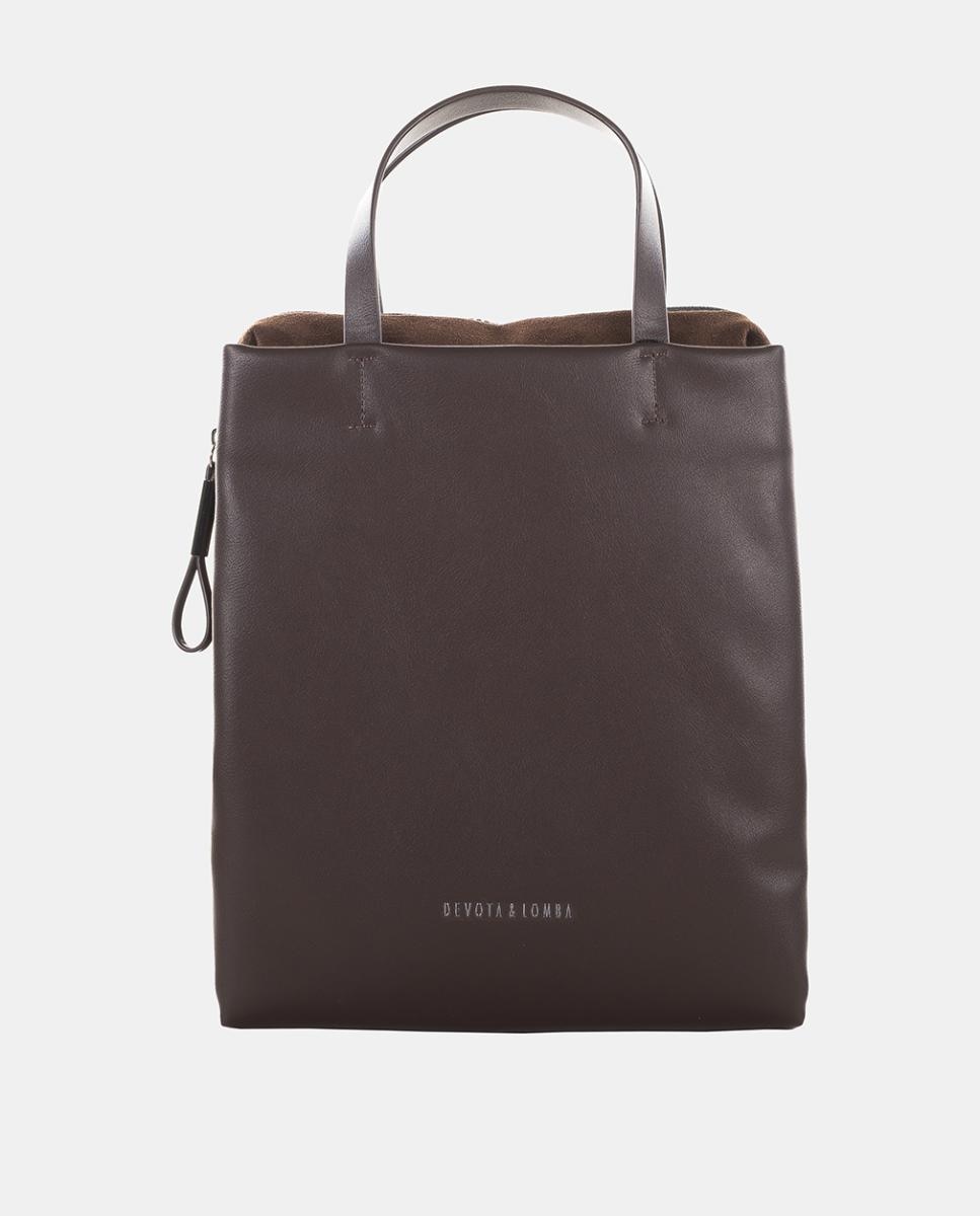 Imagen 1 de Mochila con doble asa de mano - Devota & Lomba - Marrón chocolate Marrón chocolate