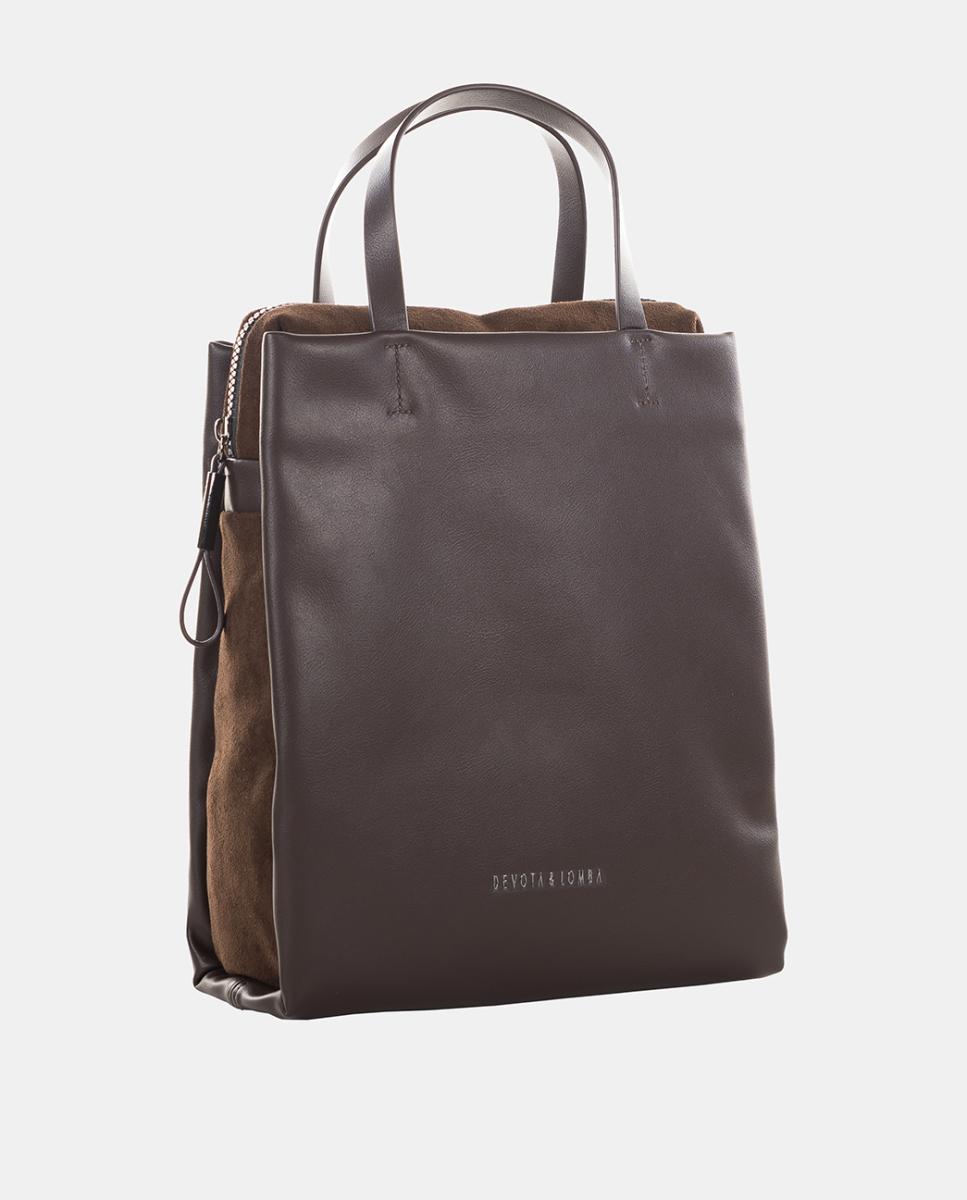 Imagen 2 de Mochila con doble asa de mano - Devota & Lomba - Marrón chocolate Marrón chocolate