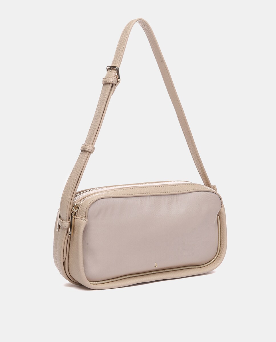 Mala a Tiracolo Oceans Diary em Materiais Reciclados - Bege Bege-2