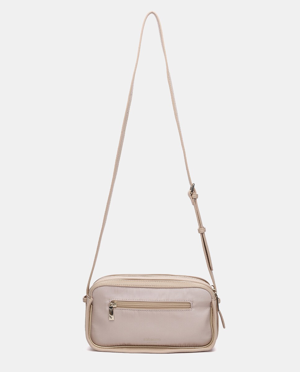 Mala a Tiracolo Oceans Diary em Materiais Reciclados - Bege Bege-6