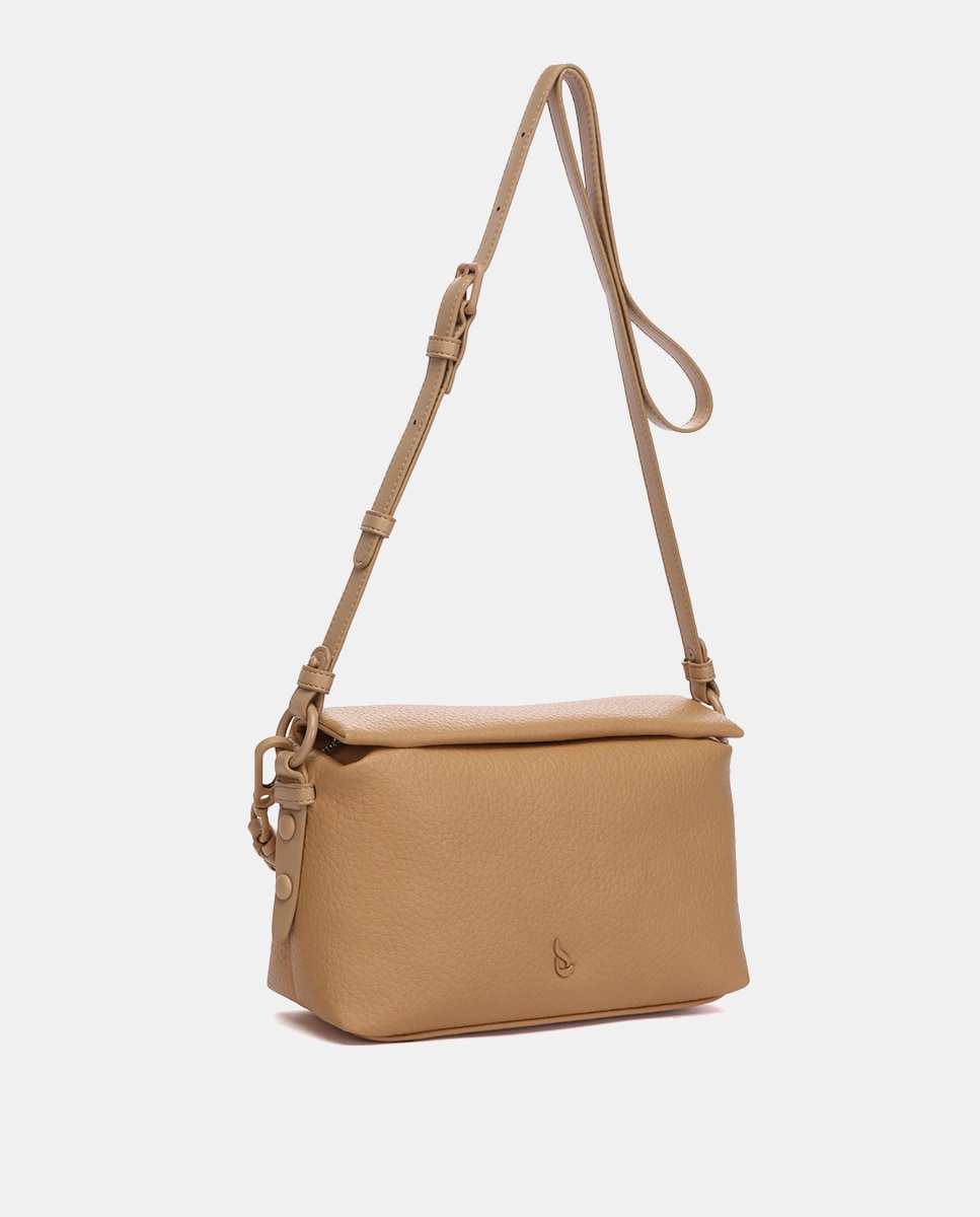 Mala de Ombro Oceans Diary em Materiais Reciclados - Camel Camel-4