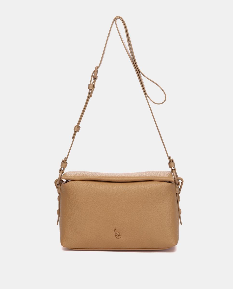 Mala de Ombro Oceans Diary em Materiais Reciclados - Camel Camel-5