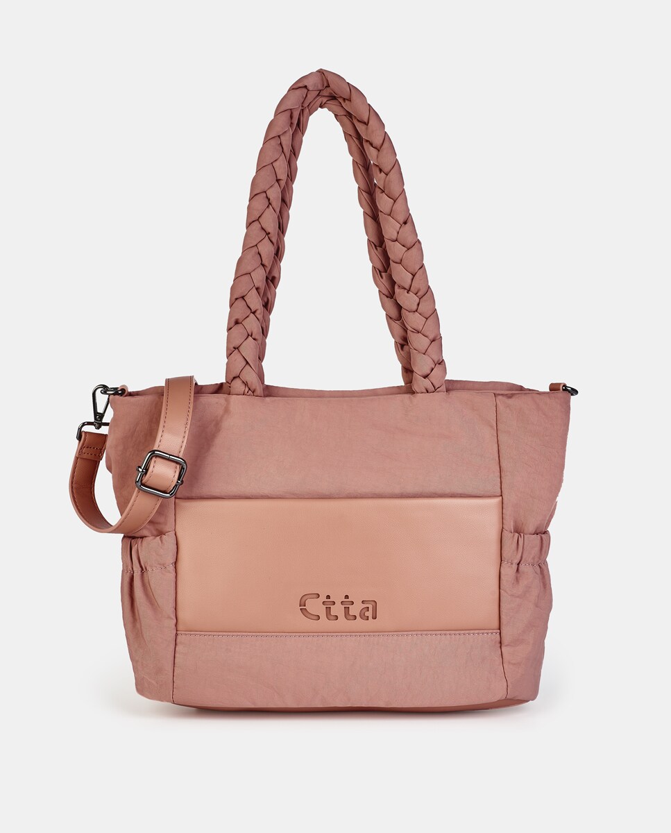 Mala Shopper com Logótipo Bege-1