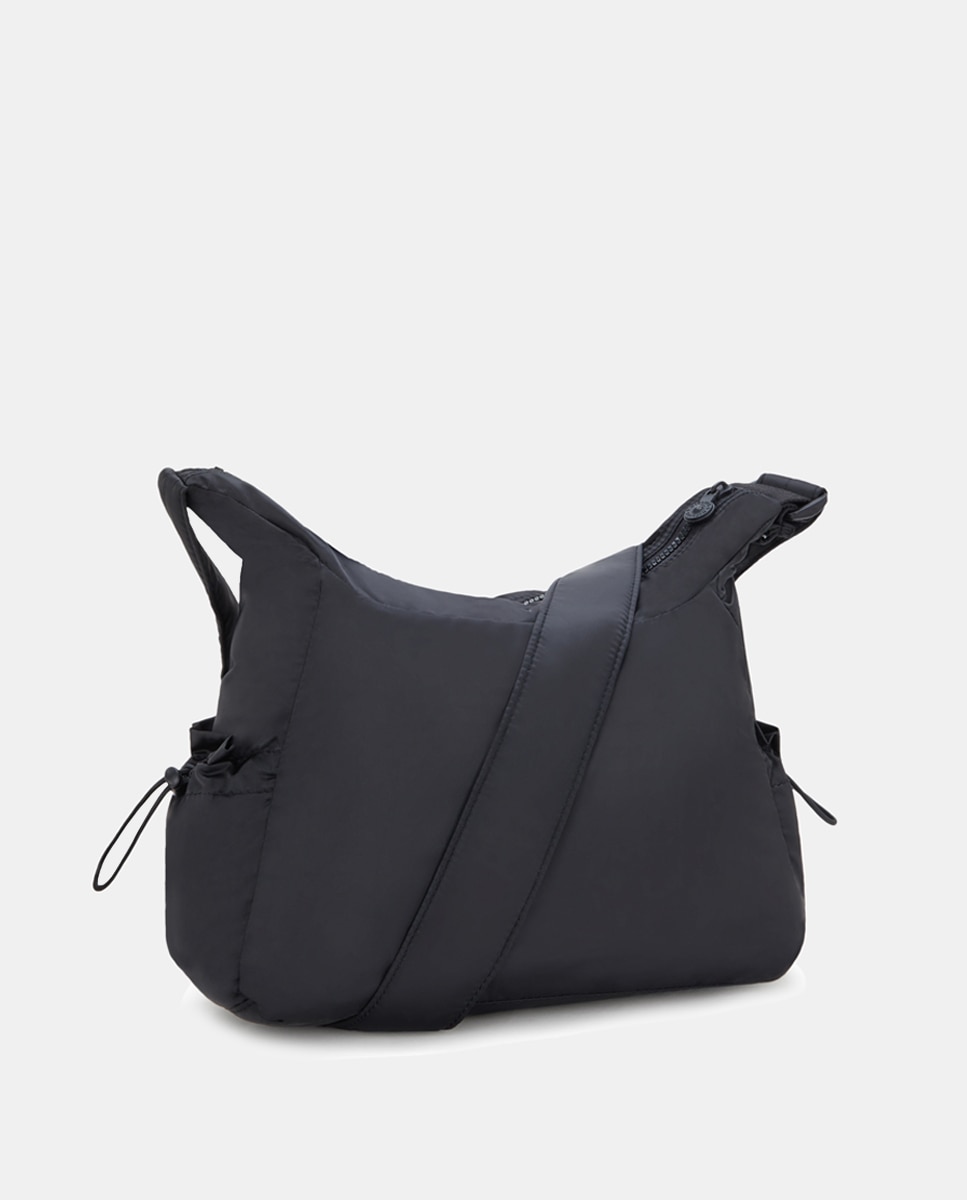 Mala a Tiracolo Média com Correia Ajustável Preto brilhante-2
