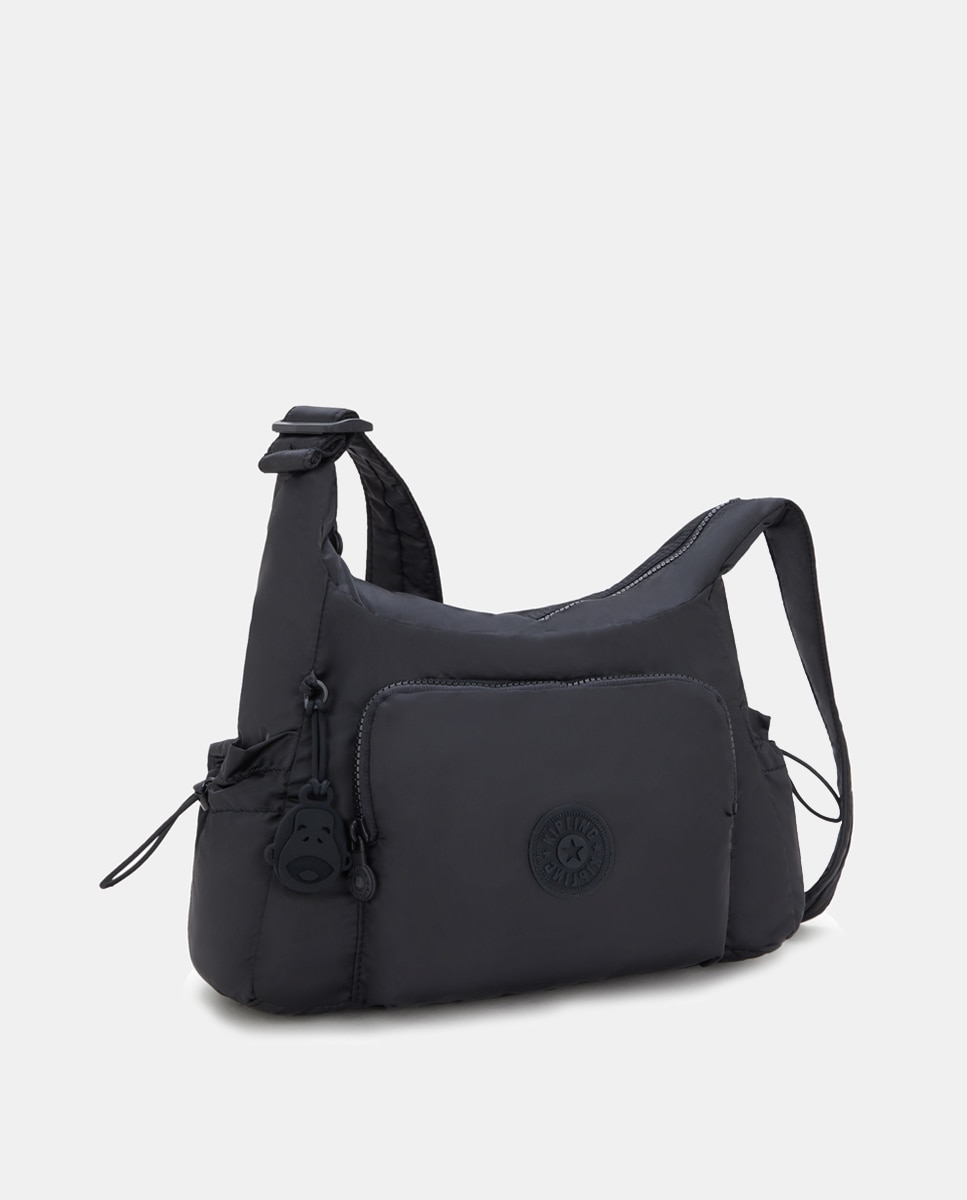 Mala a Tiracolo Média com Correia Ajustável Preto brilhante-4