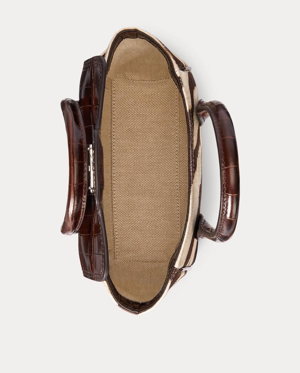 Mala Tanner Pequena com Animal Print Castanho-escuro-7