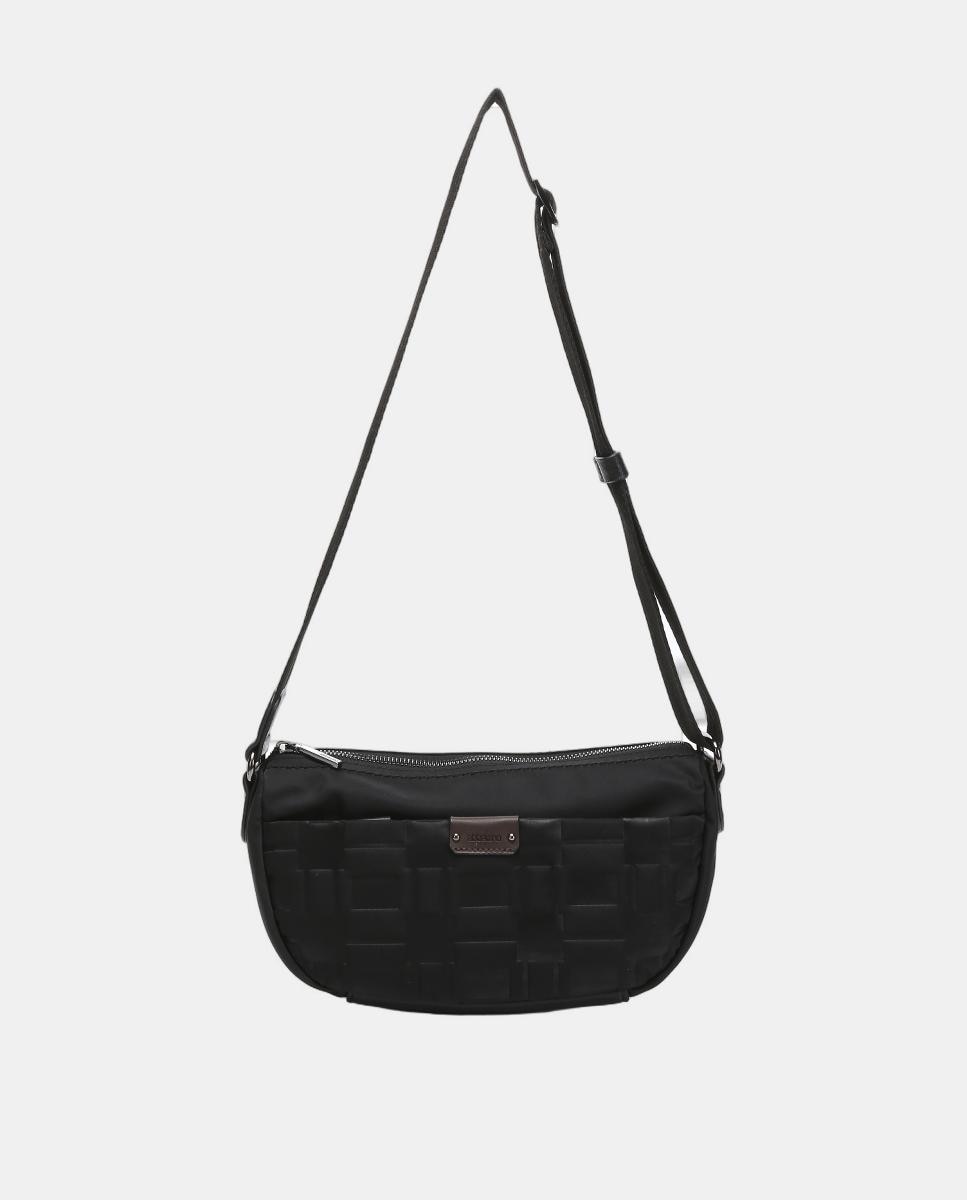 Mala a Tiracolo Pequena Freedom em Nylon Reciclado Preto-1