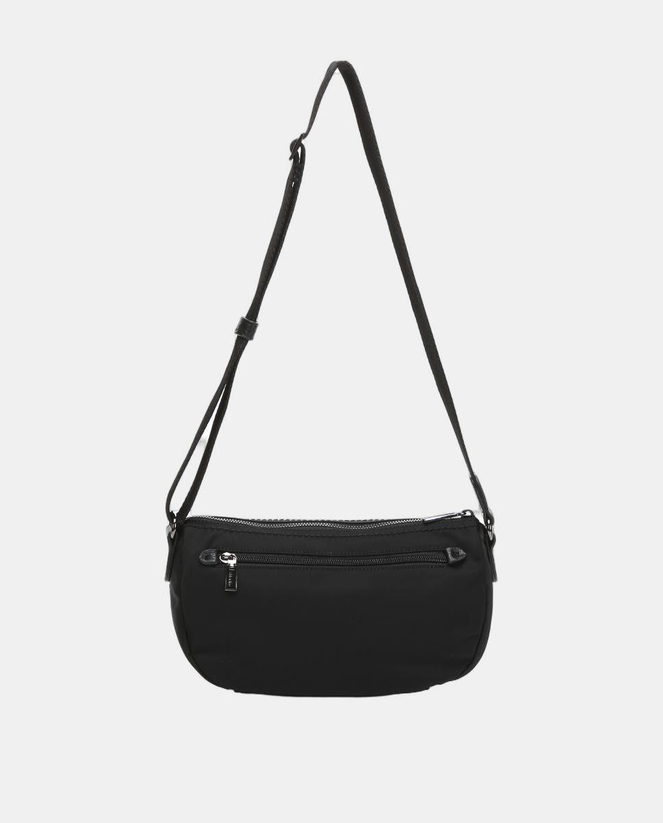 Mala a Tiracolo Pequena Freedom em Nylon Reciclado Preto-3