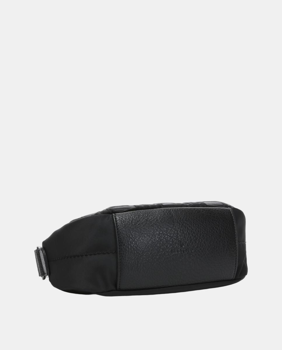 Mala a Tiracolo Pequena Freedom em Nylon Reciclado Preto-4