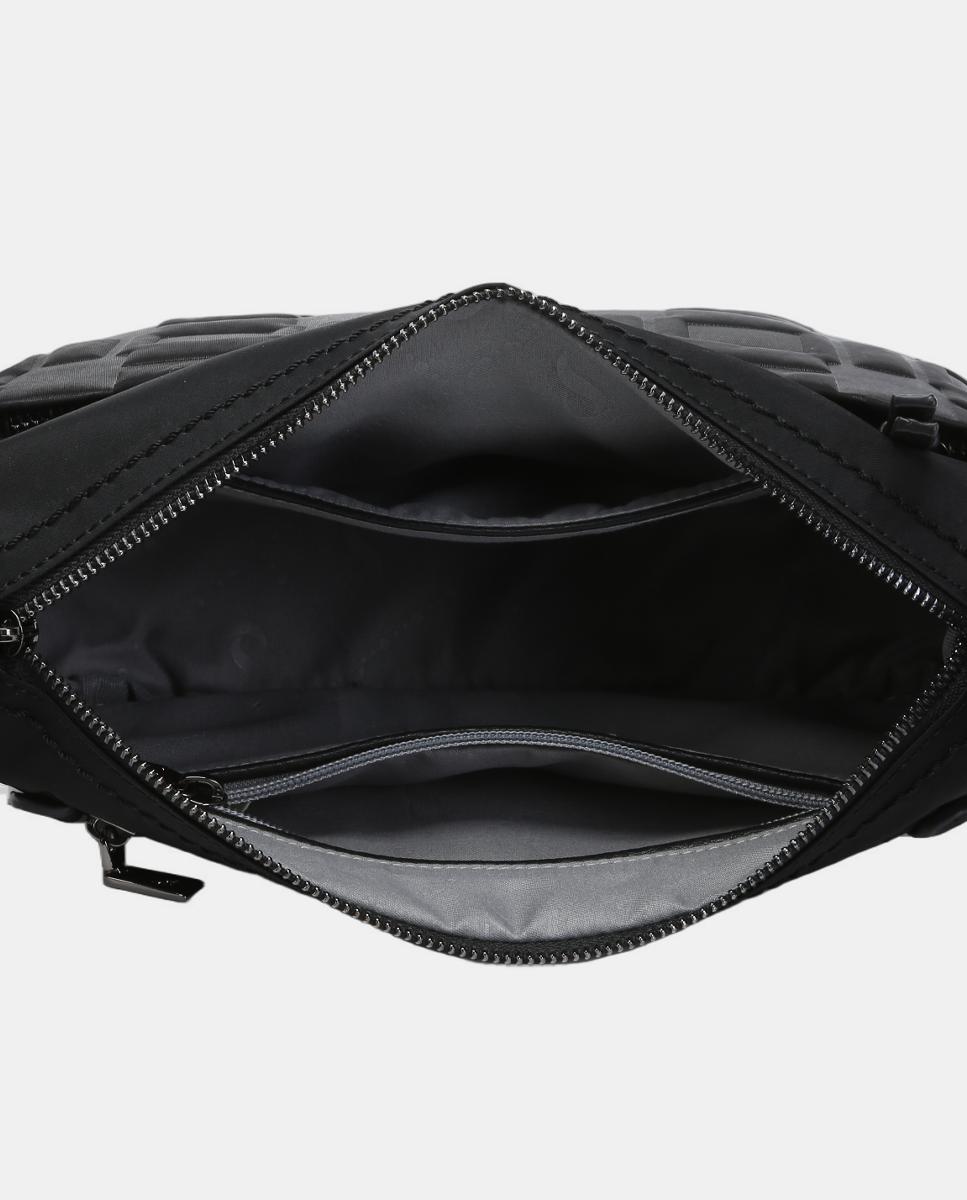 Mala a Tiracolo Pequena Freedom em Nylon Reciclado Preto-6