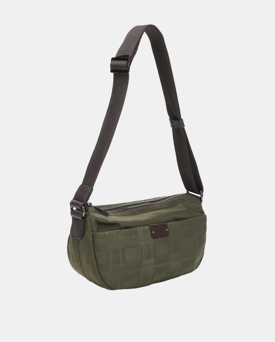 Mala a Tiracolo Pequena Freedom em Nylon Reciclado Verde-2