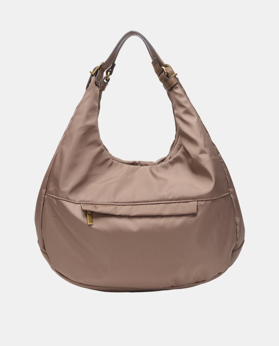 Mala de Ombro Freedom em Materiais Reciclados Camel-3