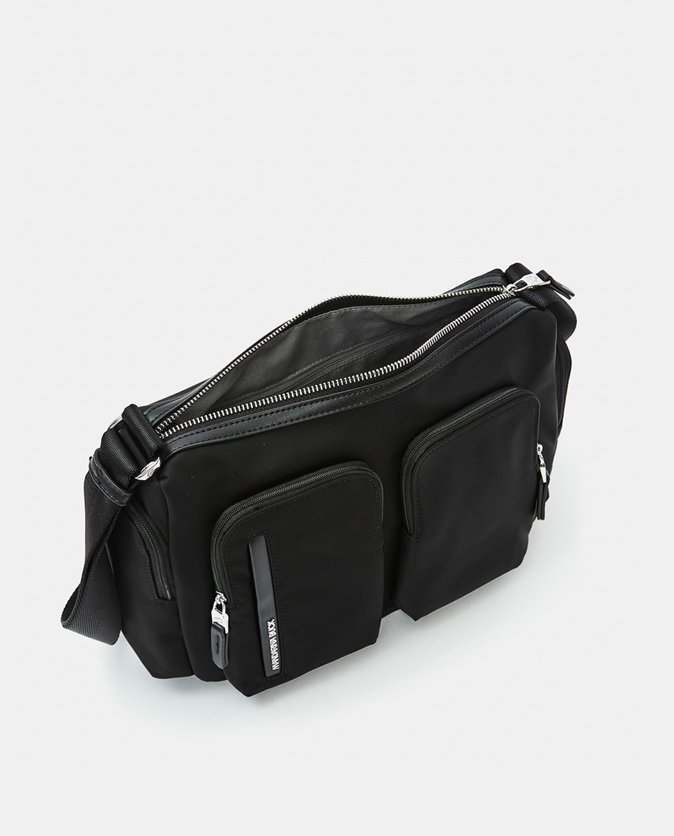 Mala a Tiracolo Multibolsos - Castanho Preto-4