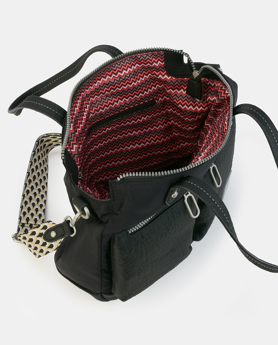 Mala Shopper com Fecho de Correr Preto-3