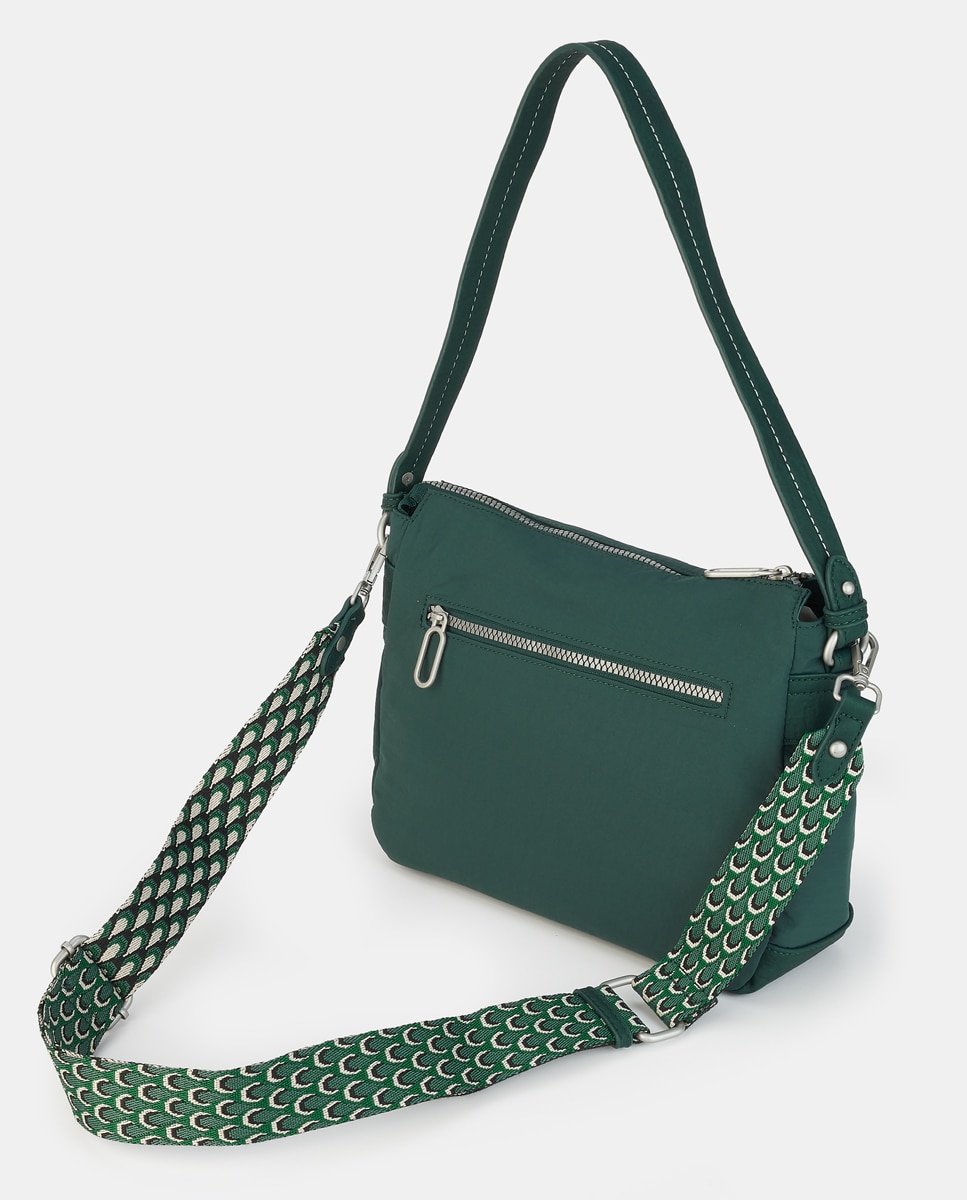 Mala Crossbody com Fecho de Correr Verde-2