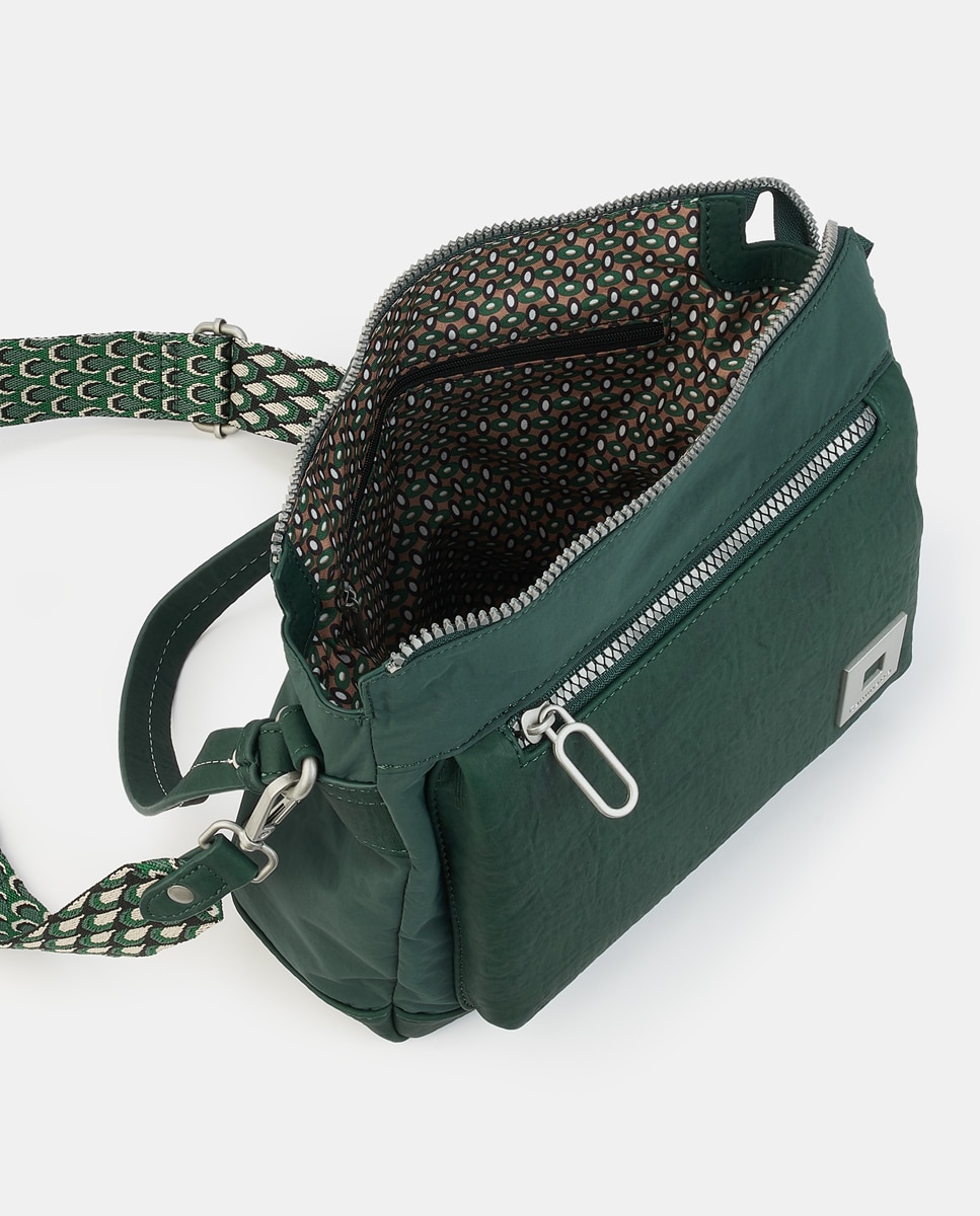 Mala Crossbody com Fecho de Correr Verde-3
